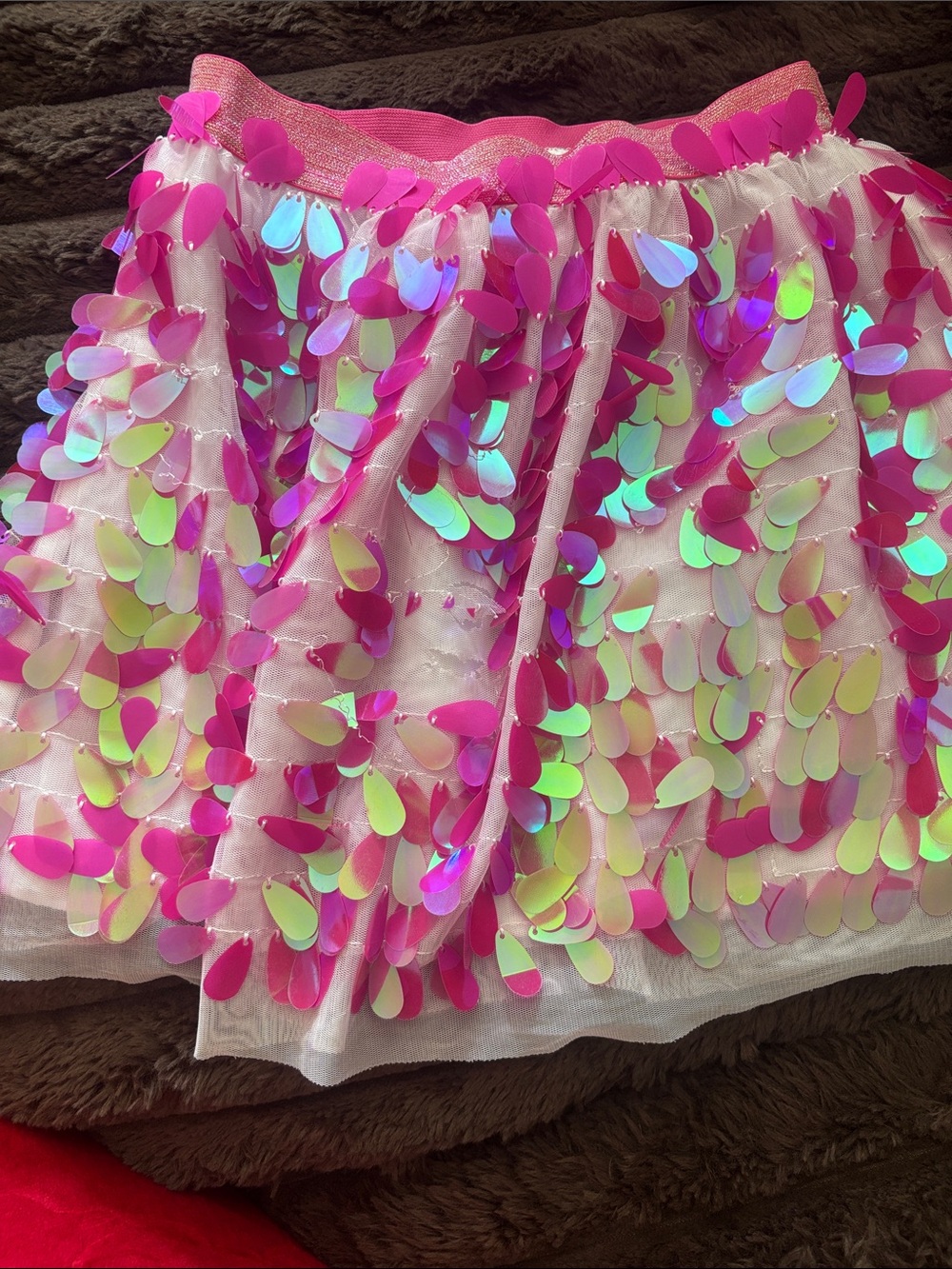 Cat & Jack Hot Pink Sequin Petal Skirt